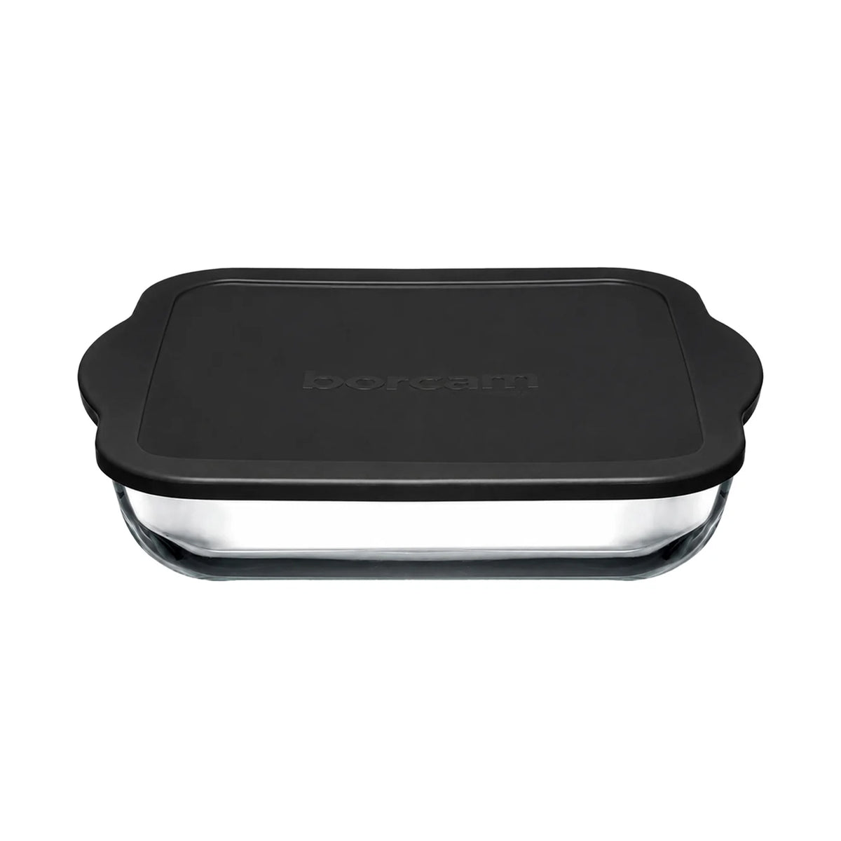 Pasabahce Borcam Bake&Keep Quadratische Glas-Auflaufform mit Deckel - 3,2 L