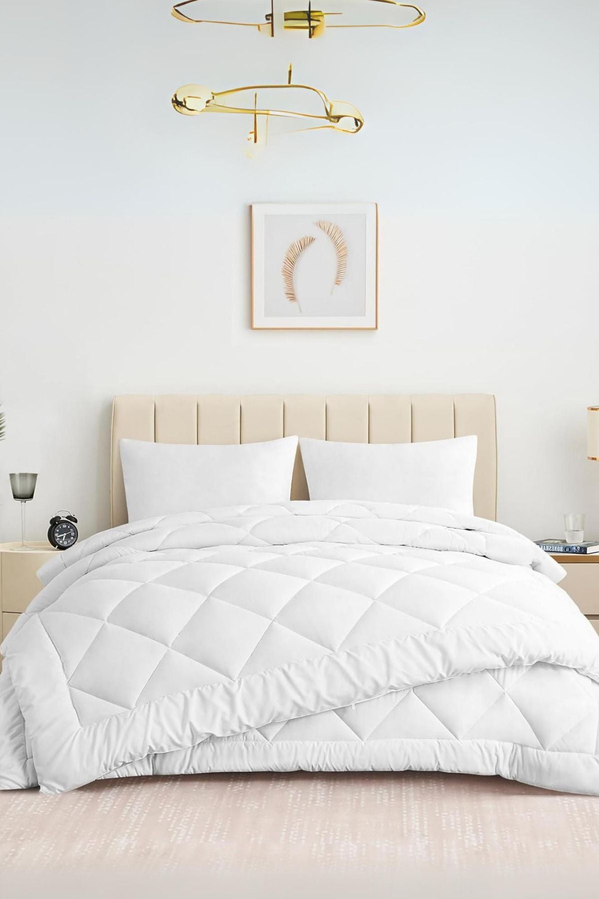 Microfiber White Soft Winter Quilt Double 195*215.