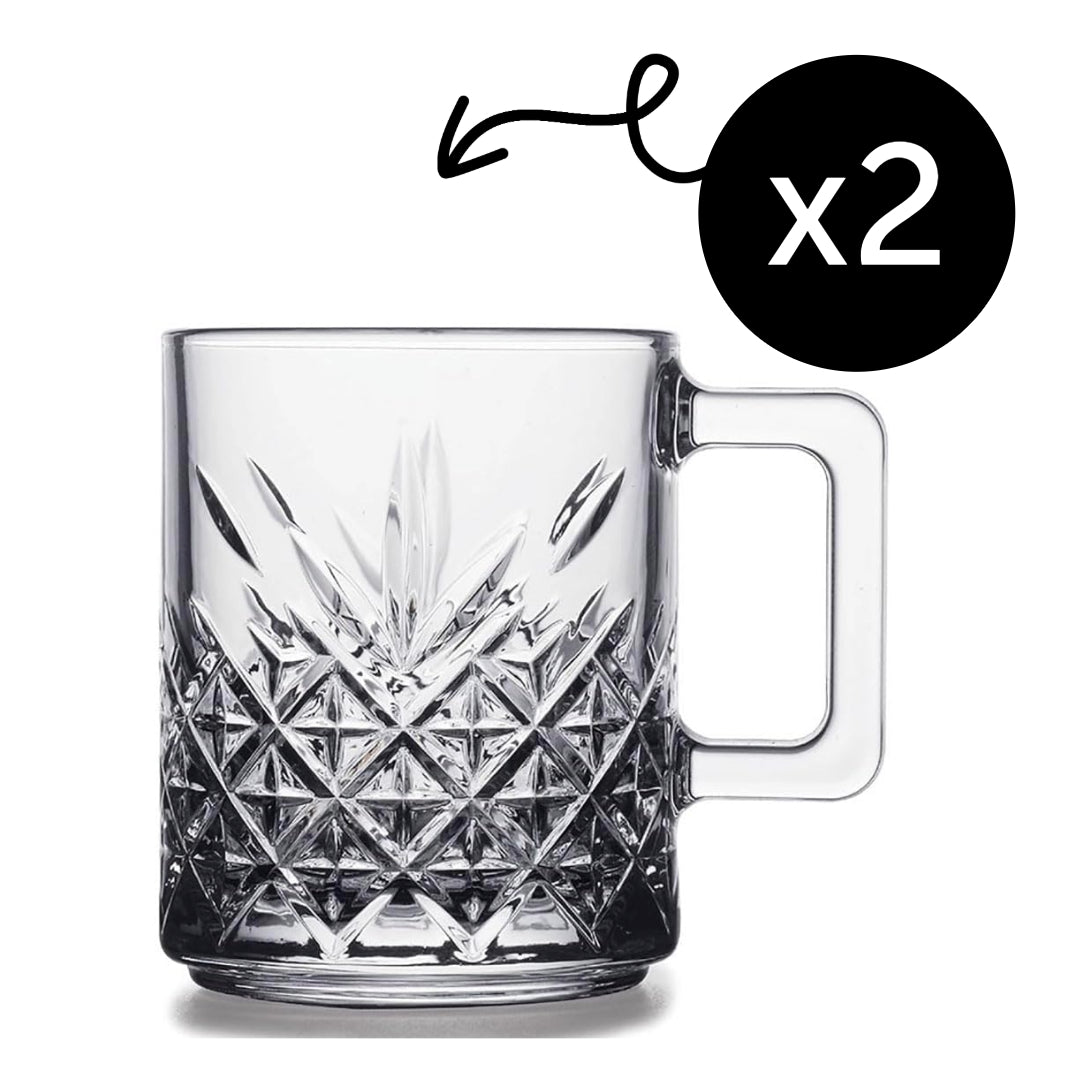 Pasabahce Timeless Mug mit Henkel - 2er Set