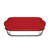 Pasabahce BORCAM BAKE & KEEP Stapelbare Ofenform - Quadratische Auflaufform, 1950 ml