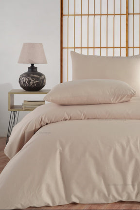 Cotton duvet cover set for single bed (100% cotton, without fitted sheet) 155x220 cm