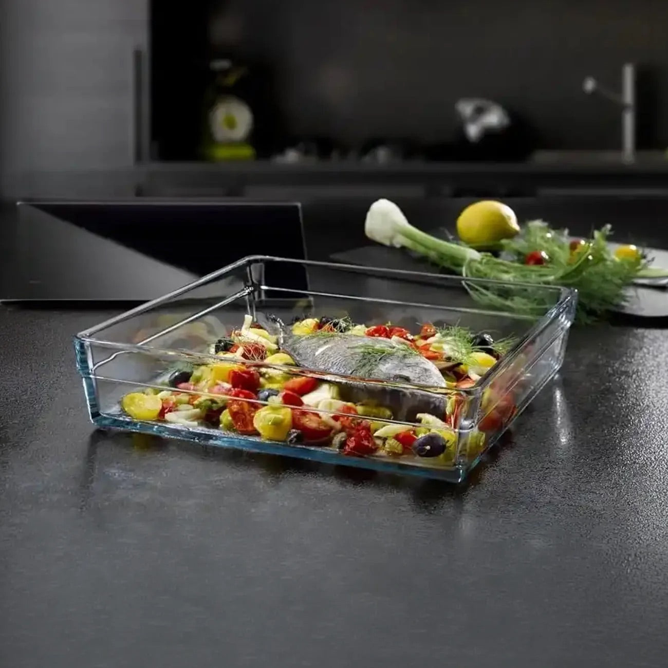 Pasabahce Borcam Auflaufform Set 2-tlg. - Glas, quadratisch, 2,4 L + 4,1 L