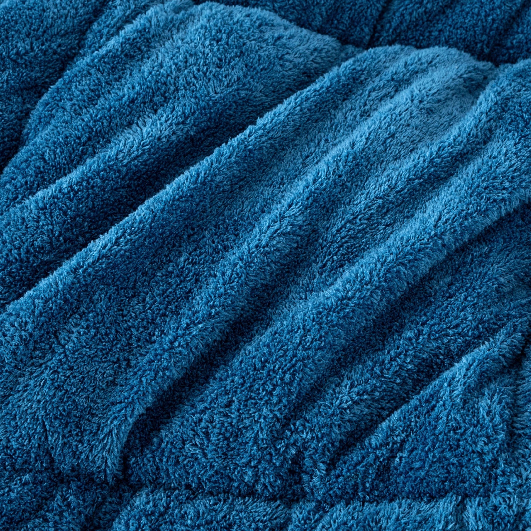 Luxus Wellsoft Wende-Bettdecke Set 220 x 240 cm - Blau, extra große Bettdecke mit Kissenbezügen, kuschelig und warm