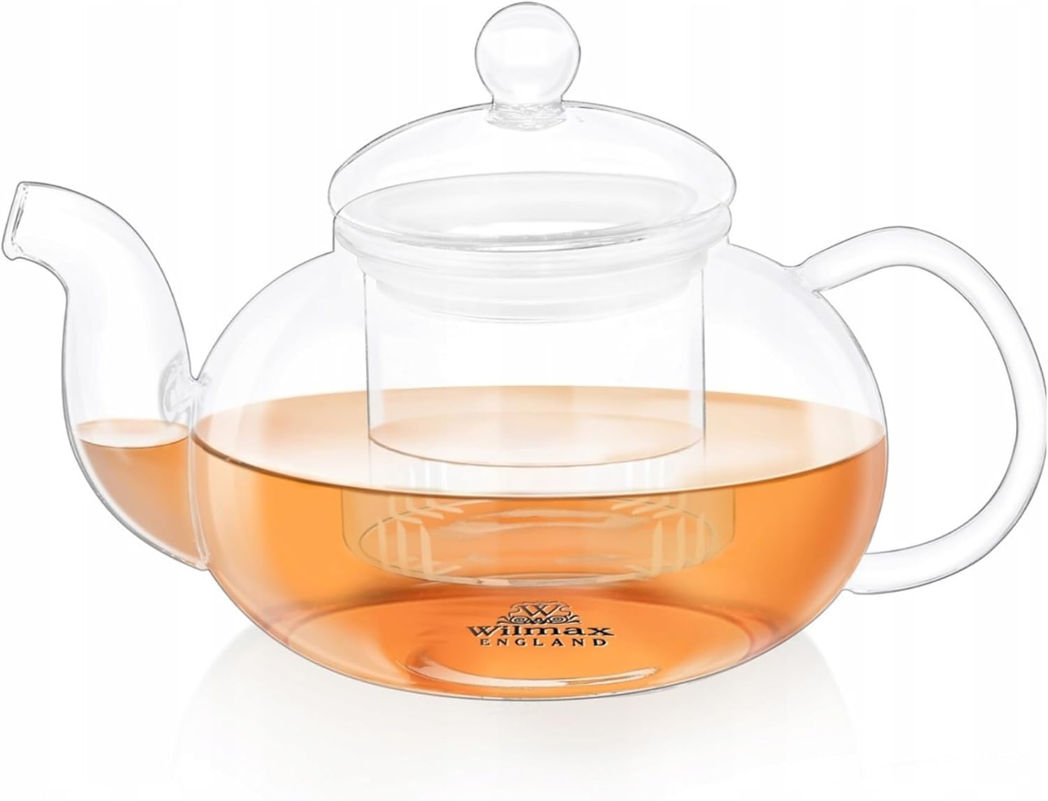 Wilmax Teekanne 1200 ml Borosilikatglas Edelstahlfilter WL-888813/A