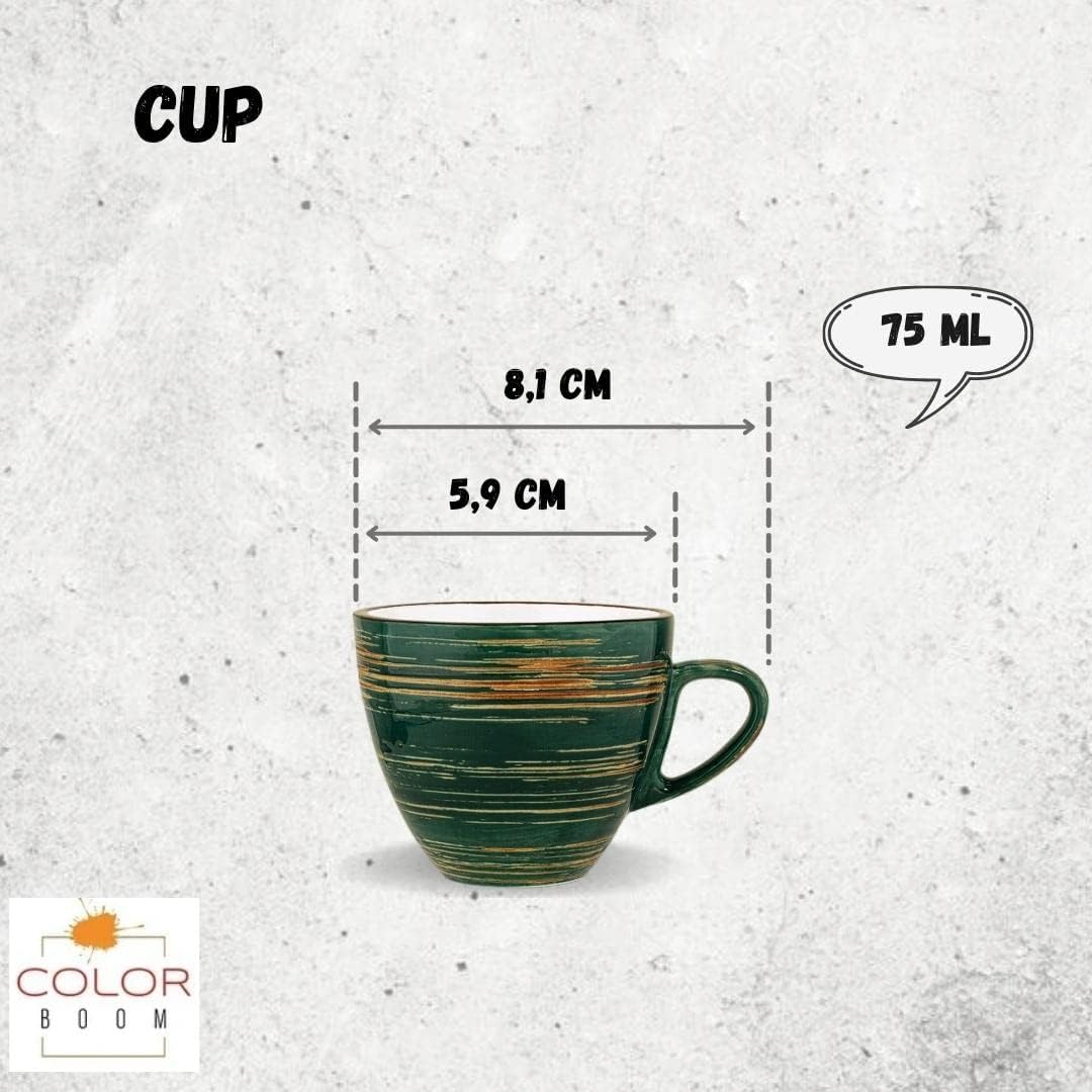 Wilmax Espressotasse 75 ml Grün Porzellan
