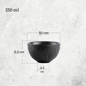 Wilmax Schüssel Lotus Schwarz 250 ml 2er Set WL-664115/A2