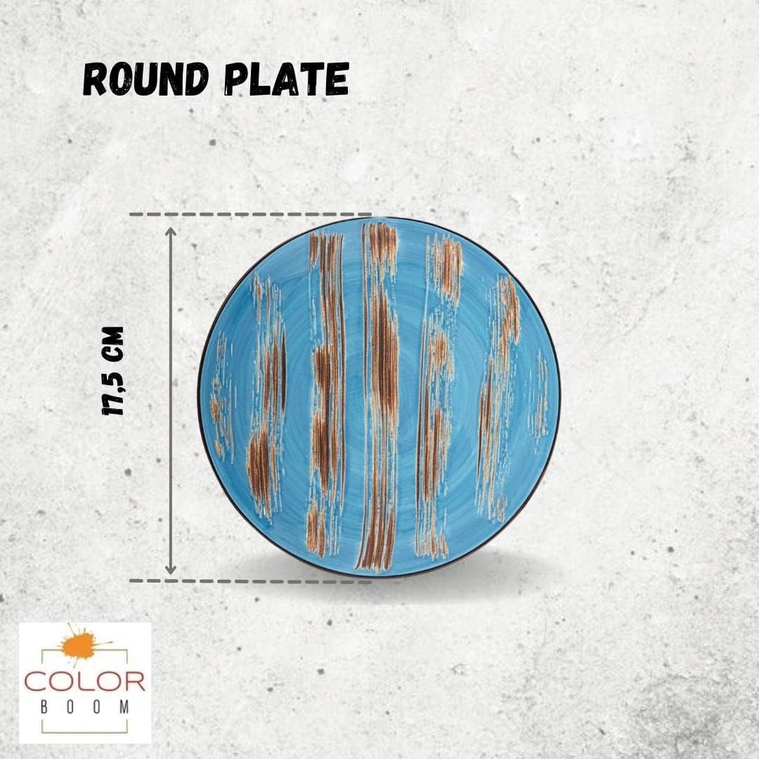 Wilmax Teller 18 cm Blau Porzellan 6er Set WL-668611/A6