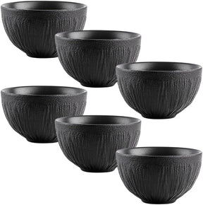 Wilmax Schüssel Lotus Schwarz 250 ml 6er Set WL-664115/A6