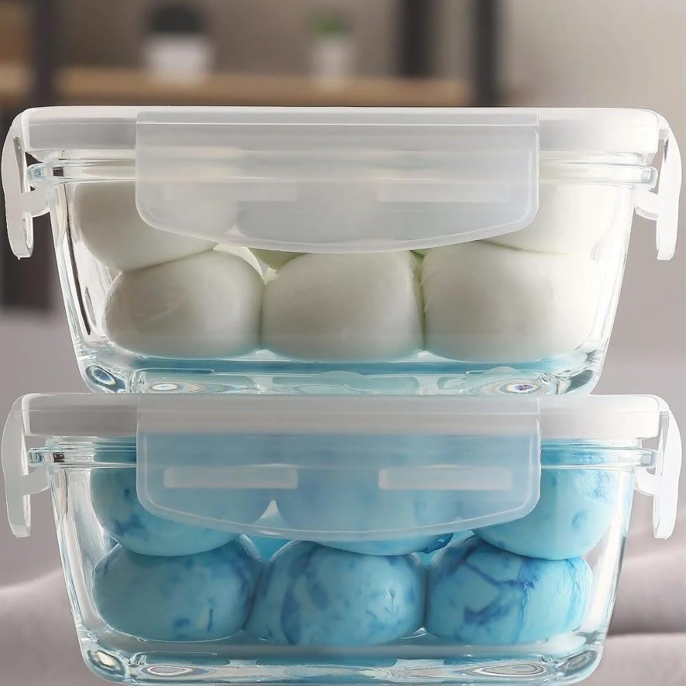 LAV Fresco Glas 3-tlg. Frischhaltedosen Set – Erhältlich in 1150 ml, 720 ml und 375 ml