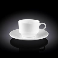Wilmax Kaffeetassen mit Untertassen 6er Set 140 ml WL-993039/6C