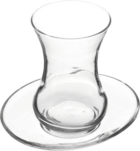 LAV Demet Teegläser & Unterteller Set – 135 ml (4 1/2 oz), 6er Set (12tlg.)