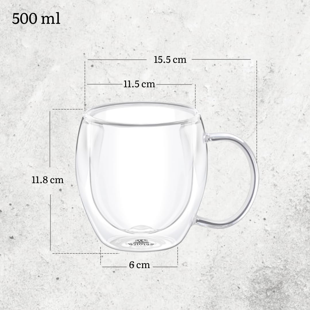 Wilmax Servierset 1x Bambus Teller 17.5 cm 1x Teeglas 500 ml 2er Set WL-771116/A-WL-888749/A
