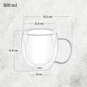 Wilmax Servierset 1x Bambus Teller 17.5 cm 1x Teeglas 500 ml 2er Set WL-771116/A-WL-888749/A