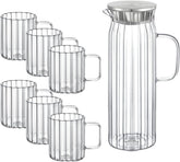 Wilmax Karaffe mit 6 Gläsern Glas Set WL-888220/A-888617/A6