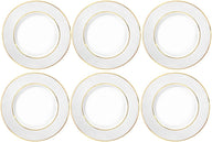 Wilmax Brotteller 15 cm Weiß Goldrand Porzellan 6er Set WL-880102100/A6