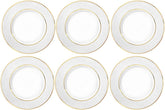 Wilmax Brotteller 15 cm Weiß Goldrand Porzellan 6er Set WL-880102100/A6
