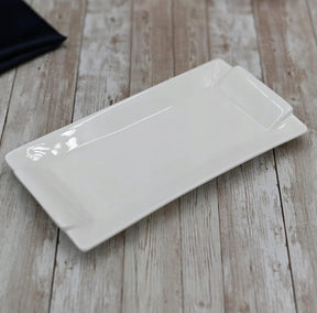 Wilmax Servierplatte 29.5 x 15 cm aus Porzellan, Weiß WL-992646/A