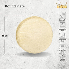 Wilmax Teller rund 28 cm Sand Porzellan 2er Set WL-661327/A2