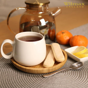 Wilmax Tasse 400 ml Weiß Porzellan 6er Set WL-993084/A6