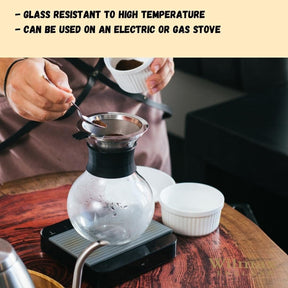 Wilmax Kaffee Dekanter 950 ml Borosilikatglas Transparent WL-888854/A