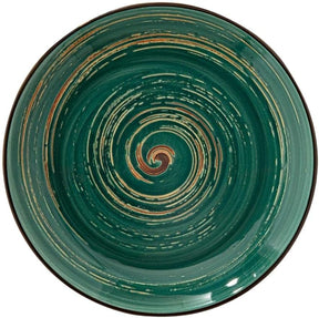 Wilmax Tiefer Teller 25,5 cm 350 ml Grün Porzellan 2er Set WL-669527/A2