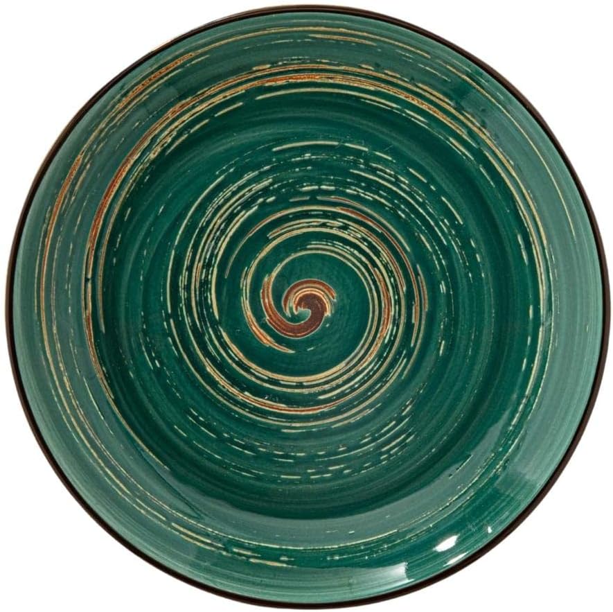 Wilmax Tiefer Teller 25,5 cm 350 ml Grün Porzellan 2er Set WL-669527/A2