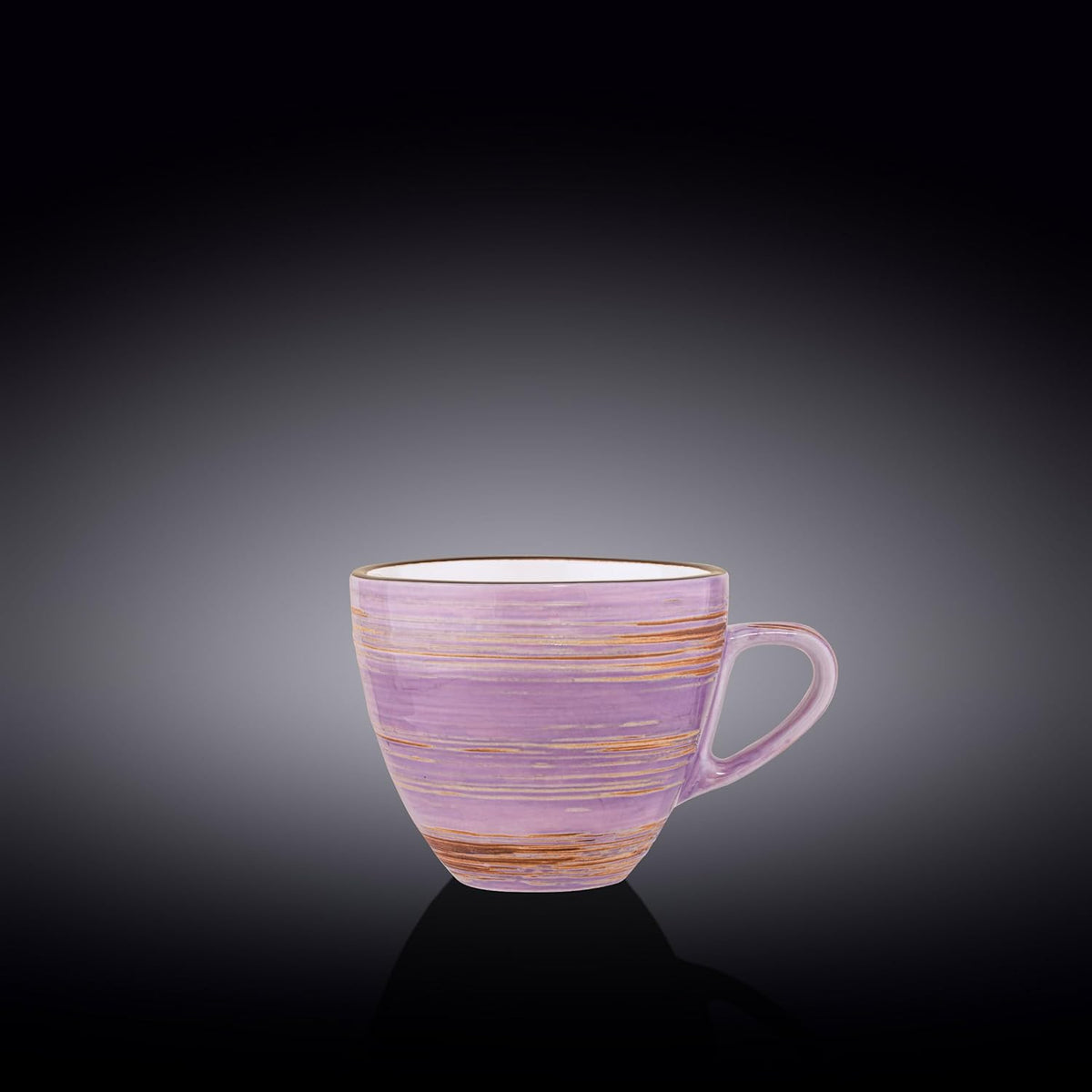 Wilmax Tasse-Untertasse 300 ml Lavendel Porzellan 6er Set WL-669736/AB6