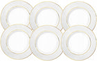 Wilmax Teller 18 cm Weiß Goldrand Porzellan 6er Set WL-880102101/A6