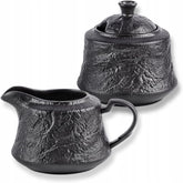 Wilmax Zuckerdose und Milchkännchen Set Schwarz WL-661160/A-WL-661161/A