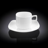 Wilmax Teetasse mit Untertasse 200 ml quadratisch