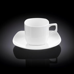 Wilmax Teetasse mit Untertasse 200 ml quadratisch