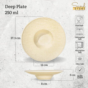 Wilmax Tiefer Teller 27 cm 250 ml 2er Set Sandstone WL-661316/A2