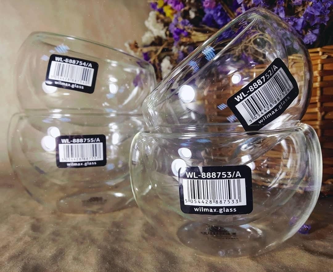 Wilmax Doppelwandige Glasschale 80 ml Transparent WL-888751/A