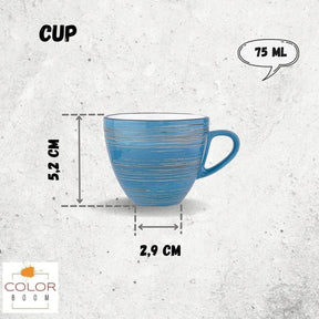 Wilmax Espressotasse 75 ml Blau Porzellan
