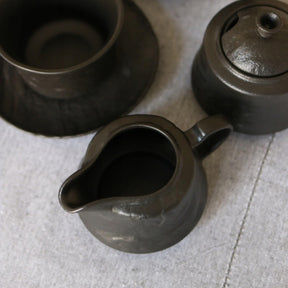 Wilmax Zuckerdose und Milchkännchen Set Schwarz WL-661160/A-WL-661161/A