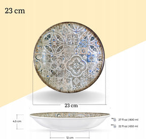 Wilmax Tiefer Teller 23 cm Vintage Mosaic 2er Set WL-671312/A2