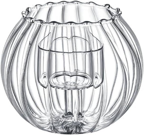 Wilmax Teelichthalter aus Thermoglas 12 x 10 cm