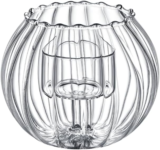 Wilmax Teelichthalter aus Thermoglas 12 x 10 cm