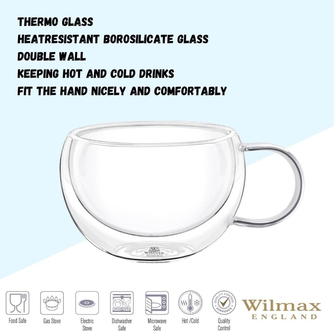Wilmax Doppelwandige Glastasse 250 ml 4er Set WL-888768/A4