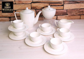 Wilmax Tasse mit Untertasse 90 ml Weiß Porzellan WL-880101400/AB