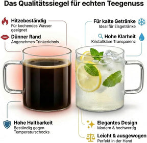 Wilmax Glastasse 500 ml Borosilikatglas Transparent WL-888608/A