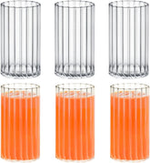 Wilmax Geriffeltes Glas 250 ml 6er Set WL-888624/A6