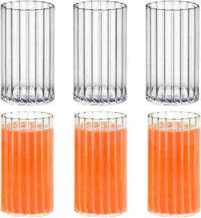 Wilmax Geriffeltes Glas 250 ml 6er Set WL-888624/A6