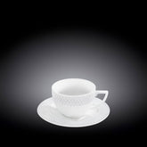 Wilmax Tasse mit Untertasse 170 ml Weiß Porzellan