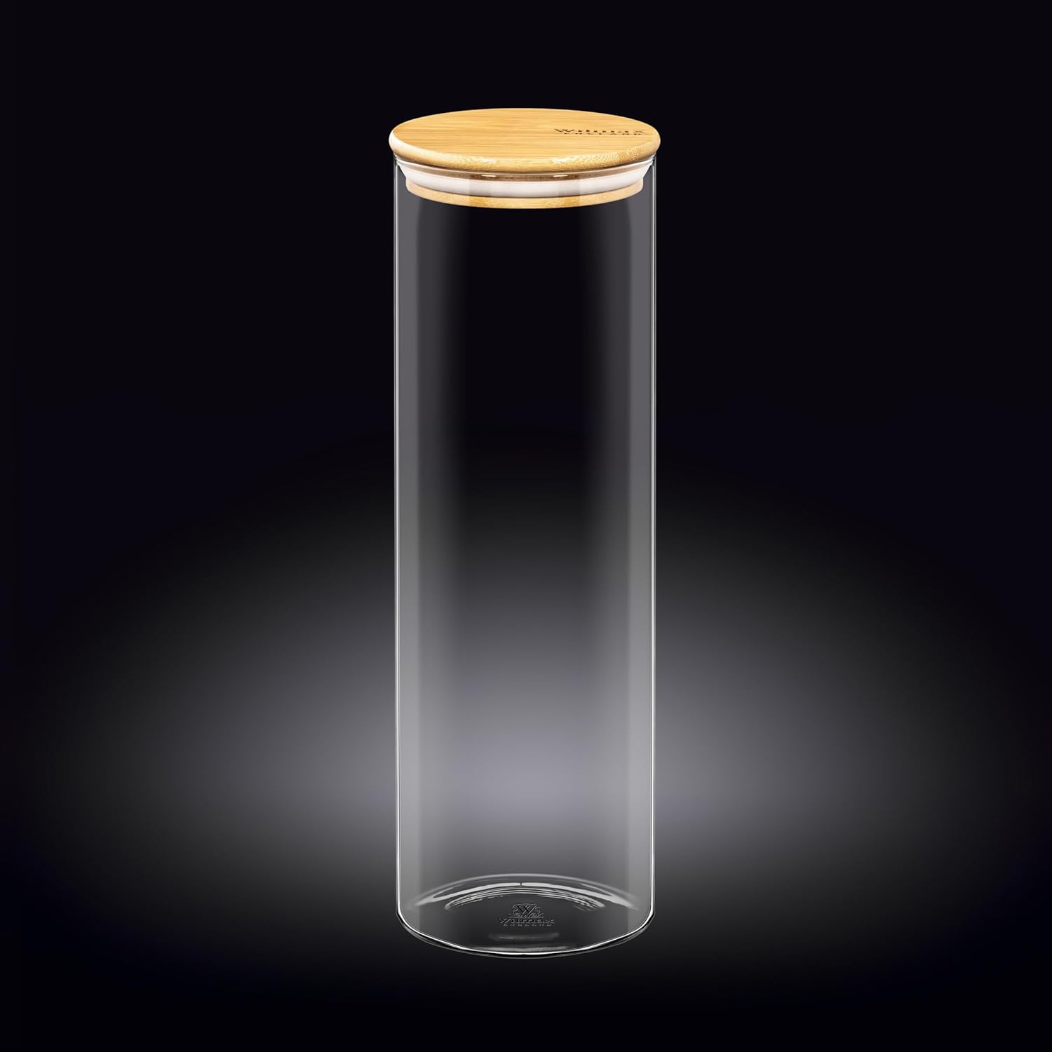 Wilmax Vorratsglas 2000 ml mit Bambusdeckel Transparent WL-888510/A