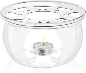 Wilmax Stövchen aus Glas für Teekannen Transparent WL-888903/A