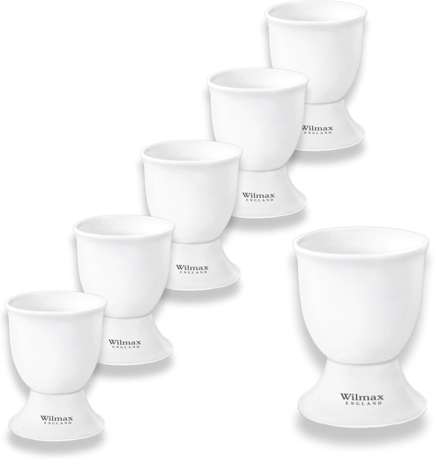 Wilmax Eierbecher 5 x 6.5 cm Weiß Porzellan 6er Set WL-996127/A6