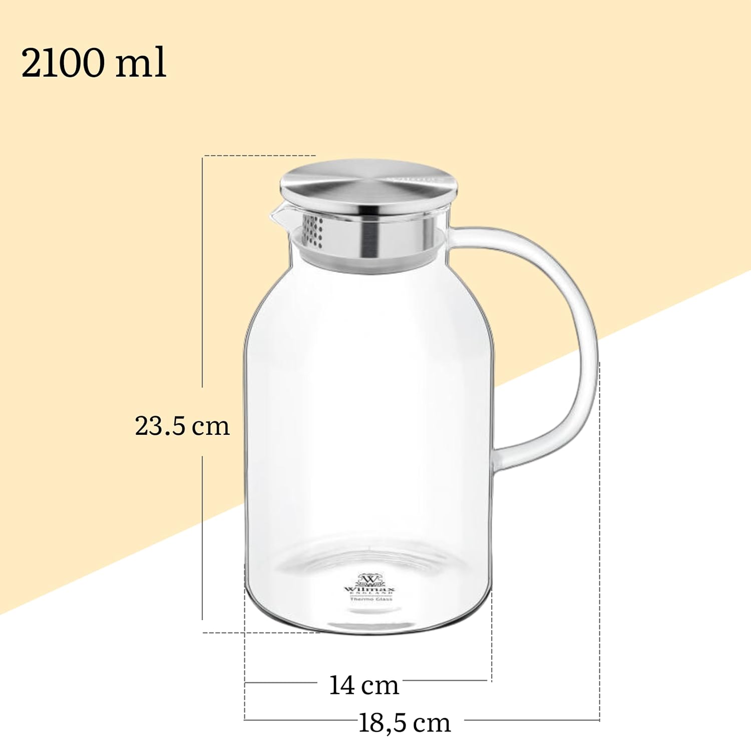 Wilmax Karaffe mit 6 Gläsern Thermoglas Set WL-888214/A-888629/A6
