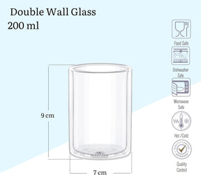 Wilmax Doppelwandiges Glas 200 ml 6er Set WL-888782/A6