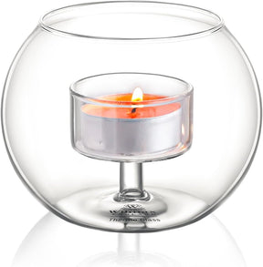 Wilmax Teelichthalter 10 x 8 cm Glas Transparent WL-888973/A
